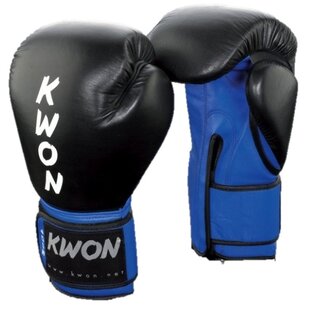 Boxhandschuh KO Champ, 8-10oz, schwarz/blau | KWON