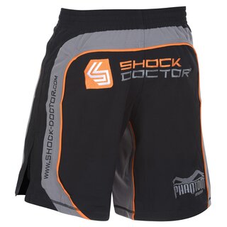 Fight Shorts COOP Shock Doctor Black/Gray | PHANTOM MMA