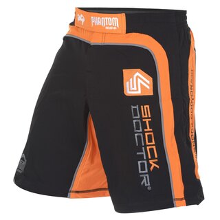 Fight Shorts COOP Shock Doctor Black/Orange | PHANTOM MMA