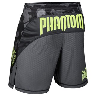 Fight Shorts Storm Camo Black/Neon | PHANTOM MMA