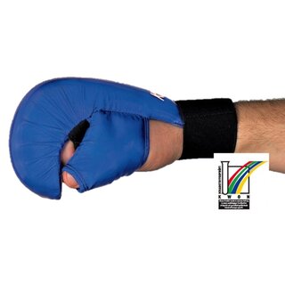 Karate Handschutz mit Daumenschlaufe, Rot oder Blau | KWON