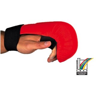 Karate Handschutz ohne Daumenschlaufe, Rot oder Blau | KWON