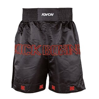 Kickboxing Shorts Long, schwarz/rot | KWON