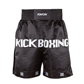 Kickboxing Shorts Long, schwarz/wei | KWON