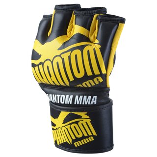 MMA Fight Gloves Blackout, schwarz/gelb | PHANTOM MMA