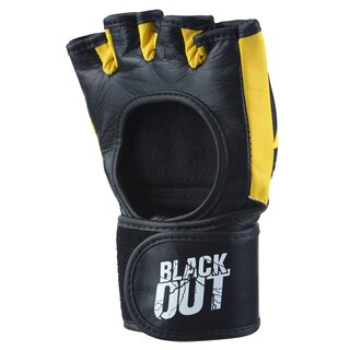 MMA Fight Gloves Blackout, schwarz/gelb | PHANTOM MMA