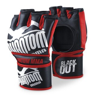 MMA Fight Gloves Blackout, schwarz/rot | PHANTOM MMA