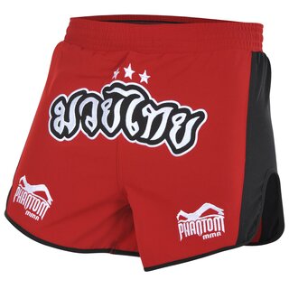 Muay Thai Shorts Revolution, Red/Black | PHANTOM MMA
