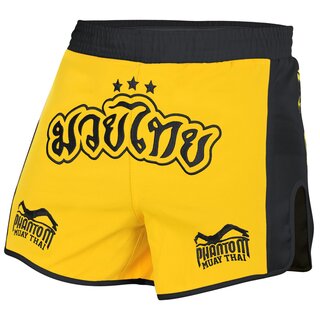 Muay Thai Shorts Revolution Yellow/Black | PHANTOM MMA