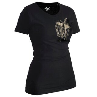 Damen T-Shirt Trace, Taekwondo, schwarz oder weiß | JU-SPORTS Schwarz / L