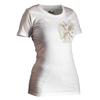 Damen T-Shirt Trace, Taekwondo, schwarz oder weiß | JU-SPORTS Weiß / L