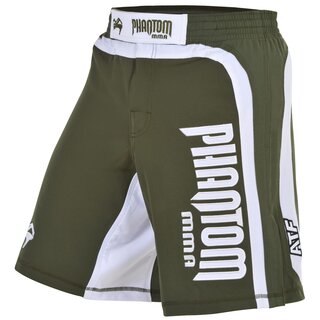 Fight Shorts Shadow, Army/White | PHANTOM MMA US 26 - XX-Small