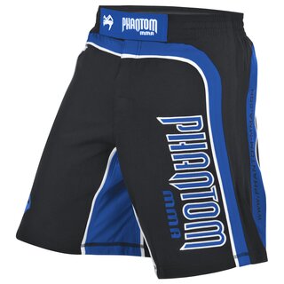 Fight Shorts Shadow, Black/Blue | PHANTOM MMA US 26 - XX-Small