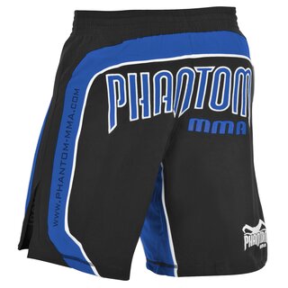 Fight Shorts Shadow, Black/Blue | PHANTOM MMA US 26 - XX-Small