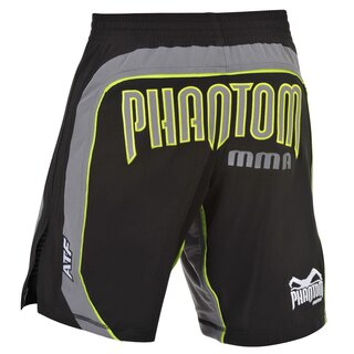 Fight Shorts Shadow, Black/Gray/Neon | PHANTOM MMA US 26 - XX-Small